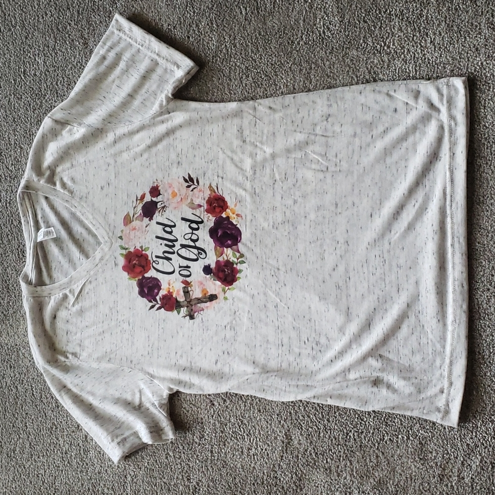 Bella Canvas V Neck Child of God Tee Small